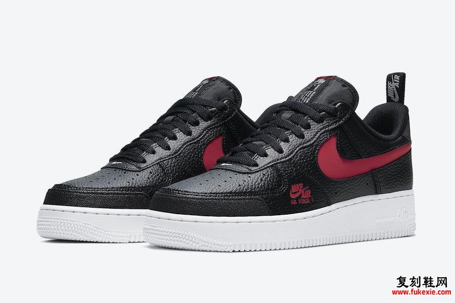 Nike Air Force 1 Low LV8 Utility Black University Red CW7579-001发售日期