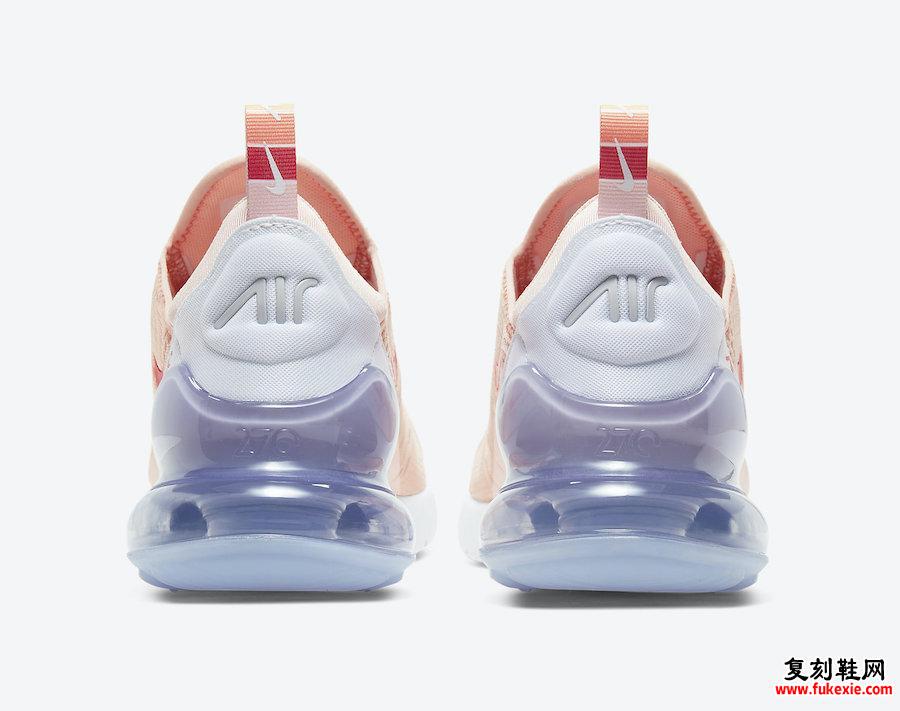 Nike Air Max 270水洗珊瑚色CW5589-600发售日期