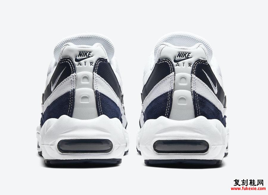 Nike Air Max 95 Essential White Midnight Navy CI3705-400发售日期