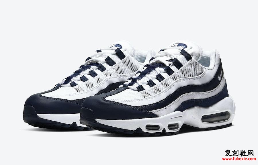 Nike Air Max 95 Essential White Midnight Navy CI3705-400发售日期