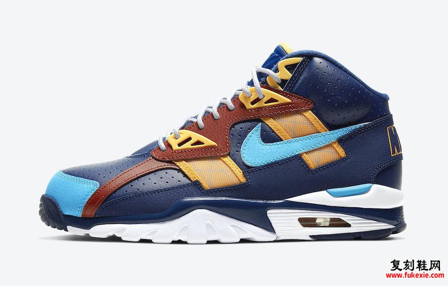 Nike Air Trainer SC High Navy Blue Brown Orange CW6023-400发售日期信息