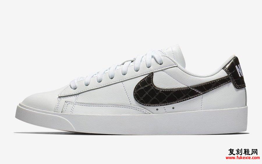 Nike Blazer Low Leather Black Croc发售日期信息