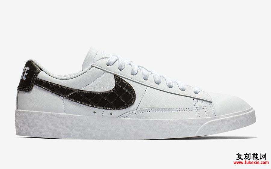 Nike Blazer Low Leather Black Croc发售日期信息