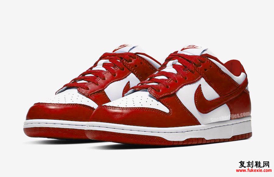 Nike Dunk Low White University Red CU1727-100发售日期