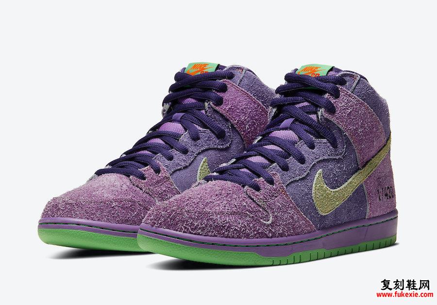 Nike SB Dunk High 420 Purple Skunk CW9971-500发售日期