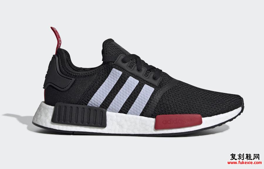 adidas NMD R1黑色白色红色EG2697发售日期