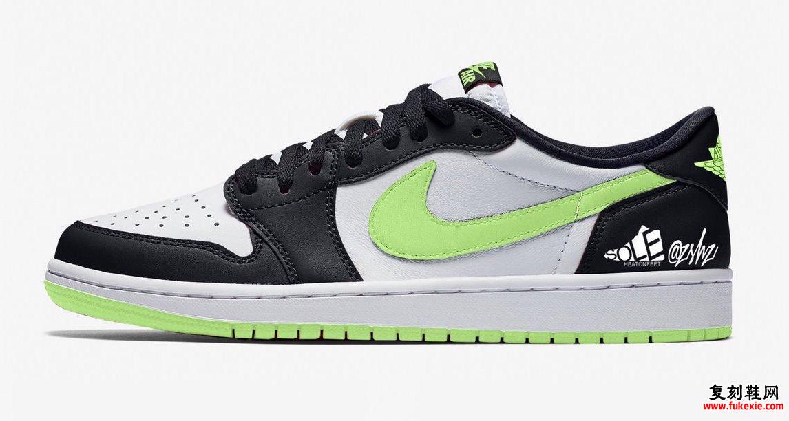 Air Jordan 1 Low OG White Ghost Green Black CZ0790-103发售日期