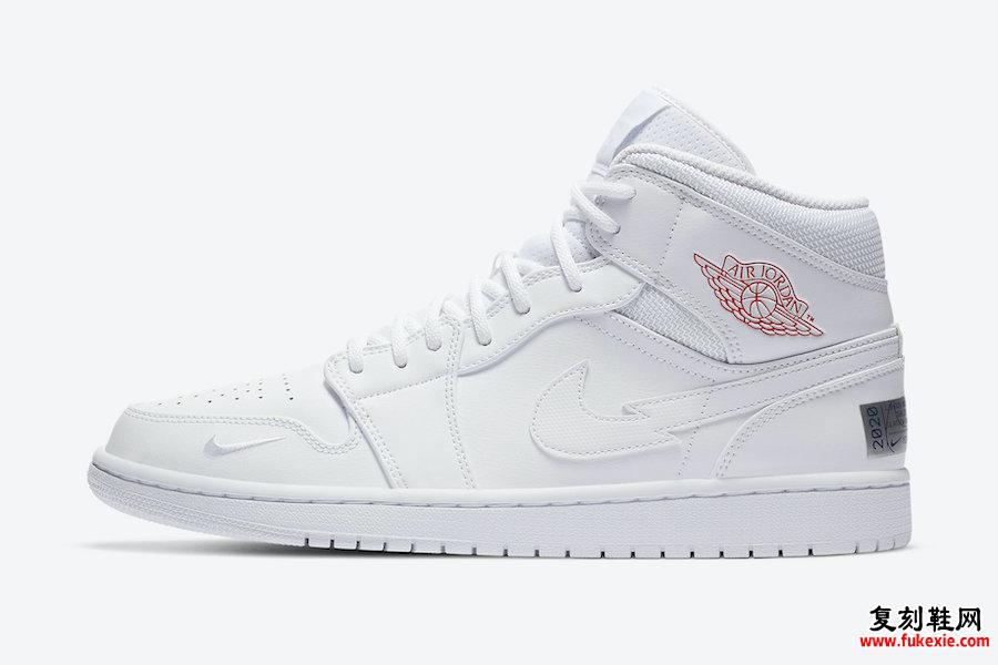 Air Jordan 1 Mid Euro Tour Swoosh On Tour 2020 CW7589-100发售日期