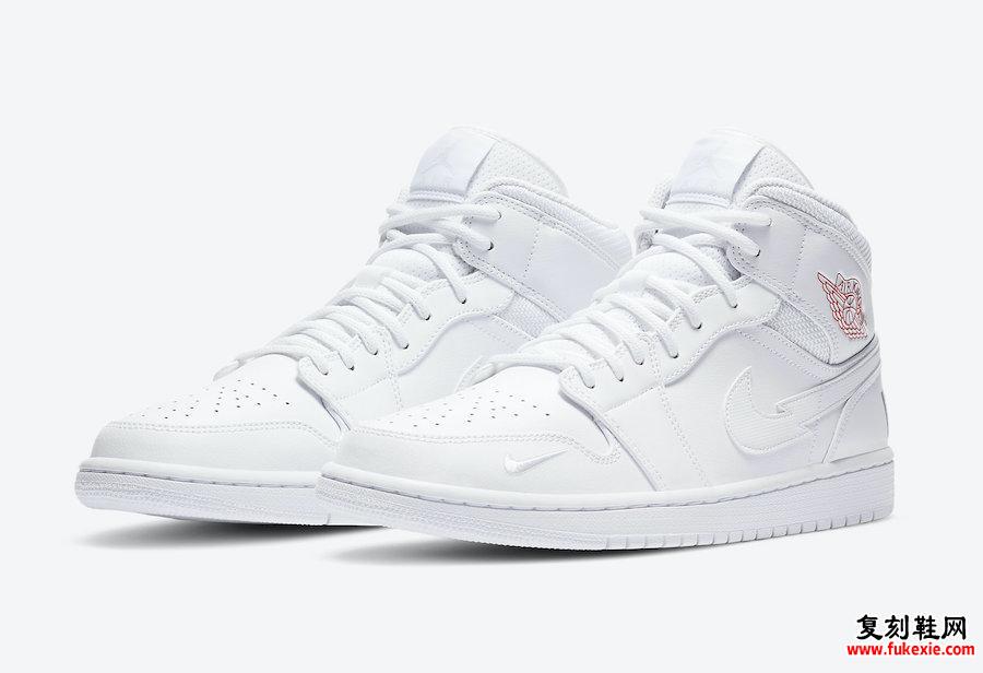 Air Jordan 1 Mid Euro Tour Swoosh On Tour 2020 CW7589-100发售日期