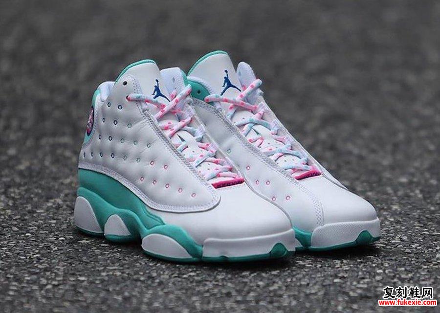 Air Jordan 13 GS Aurora绿色数码粉色439358-100发售日期