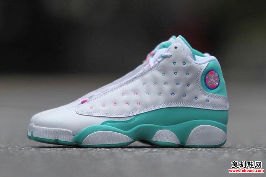 Air Jordan 13 GS Aurora绿色数码粉色439358-100发售日期