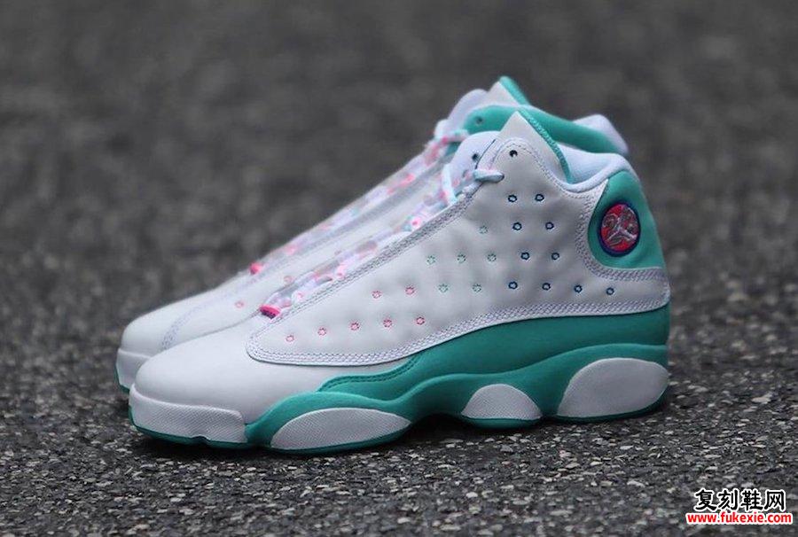 Air Jordan 13 GS Aurora绿色数码粉色439358-100发售日期