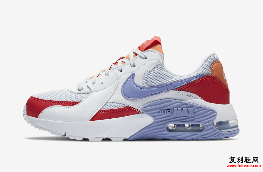 Nike Air Max Excee白色浅蓝色红色橙色CZ9314-100发售日期信息