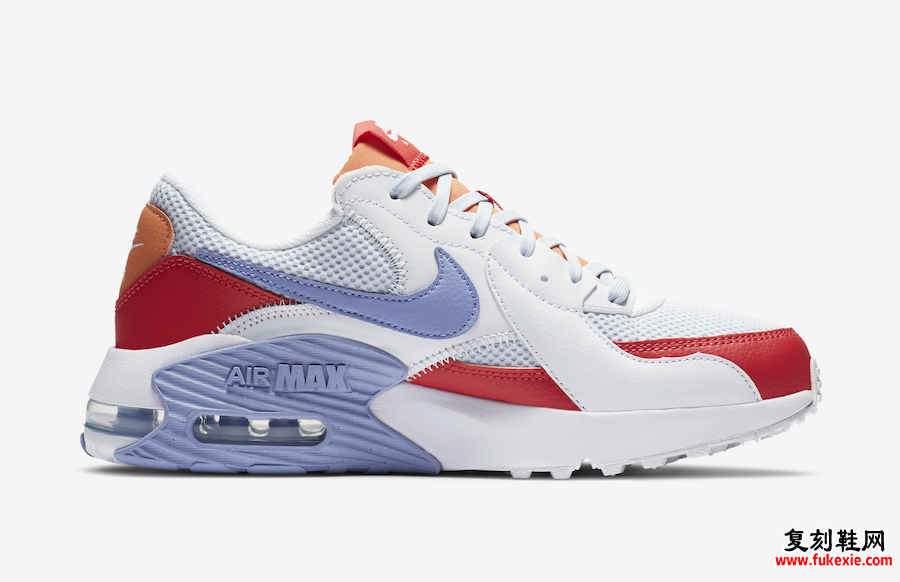 Nike Air Max Excee白色浅蓝色红色橙色CZ9314-100发售日期信息