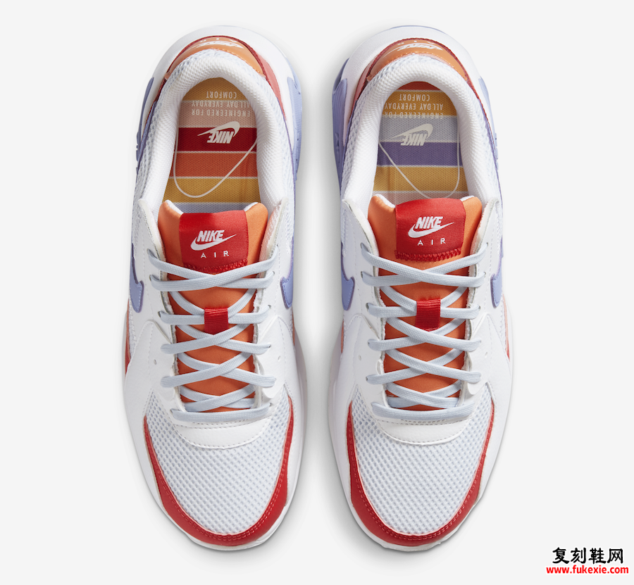 Nike Air Max Excee白色浅蓝色红色橙色CZ9314-100发售日期信息