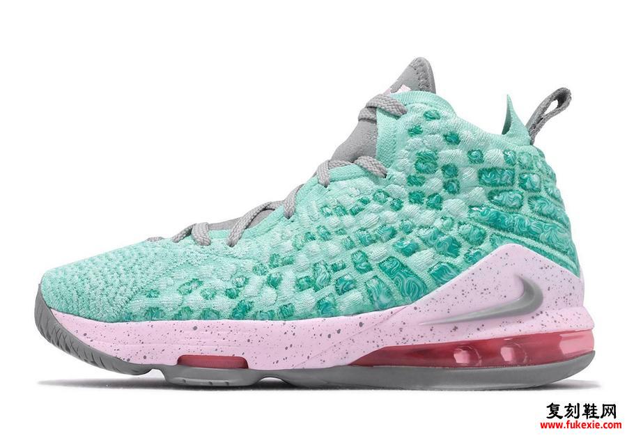 Nike LeBron 17 GS South Beach BQ5594-444发售日期信息