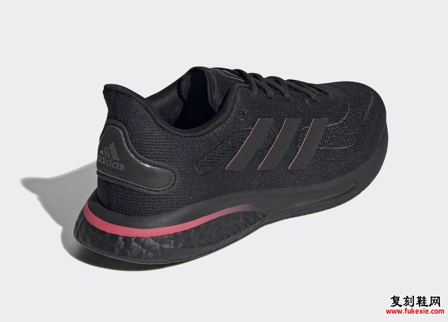 adidas Supernova Core Black Signal Pink FW8822发售日期