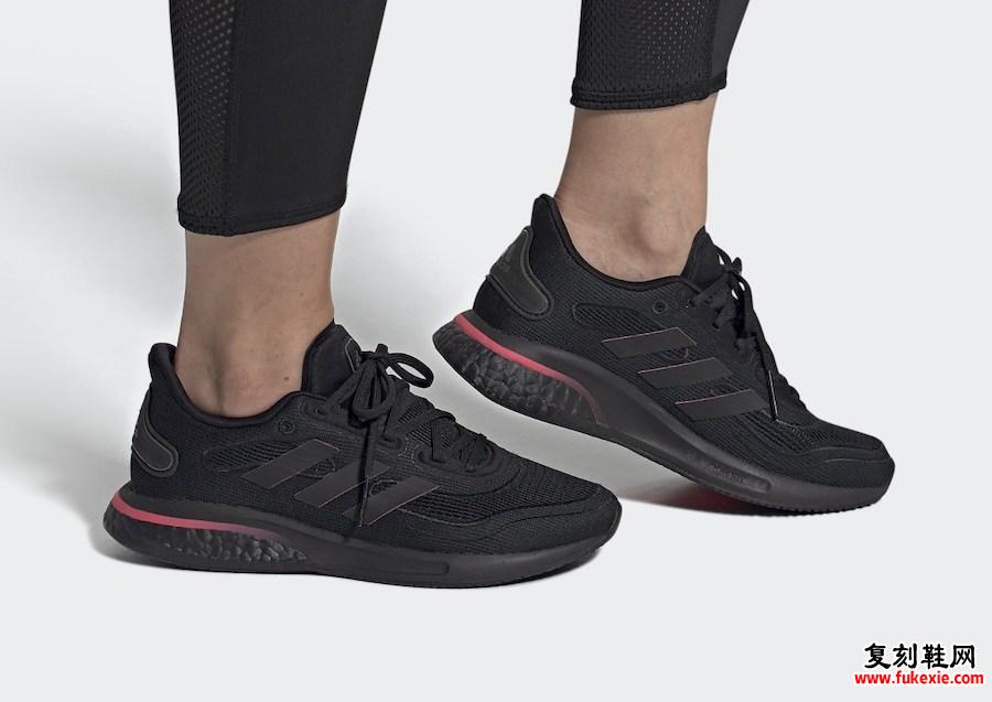 adidas Supernova Core Black Signal Pink FW8822发售日期