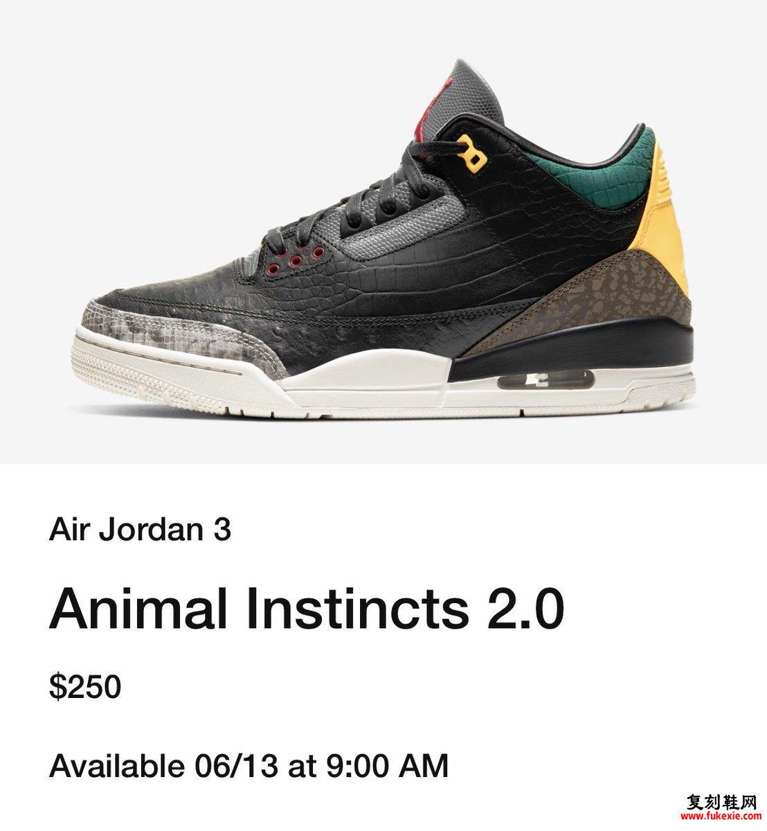 Air Jordan 3 SE Animal Instinct 2发售日期