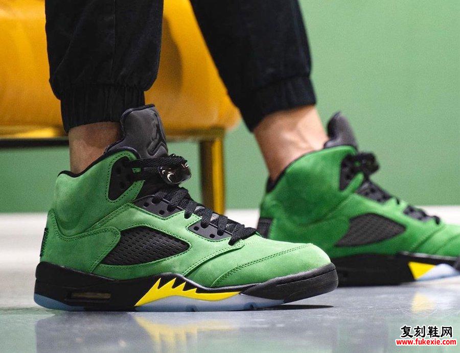 Air Jordan 5 Oregon脚踩CK6631-307