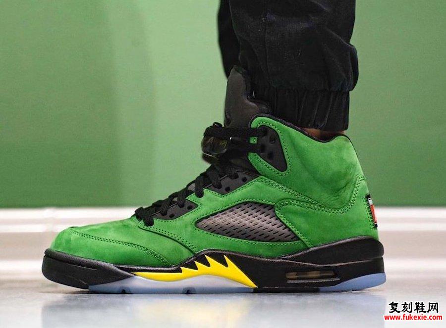 Air Jordan 5 Oregon脚踩CK6631-307