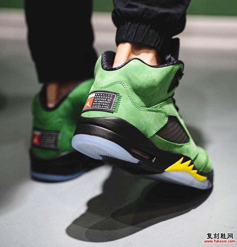 Air Jordan 5 Oregon脚踩CK6631-307