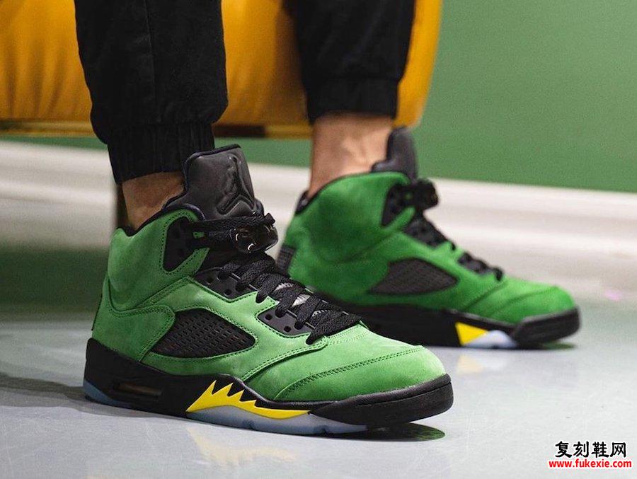 Air Jordan 5 Oregon脚踩CK6631-307