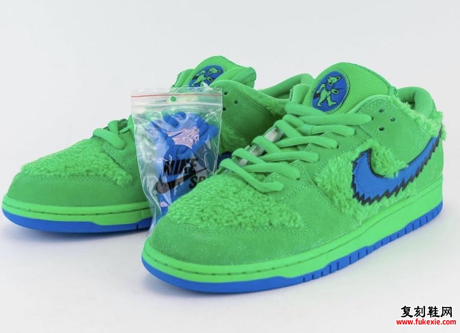 Grateful Dead Nike SB Dunk Low Green Bear CJ5378-300发售