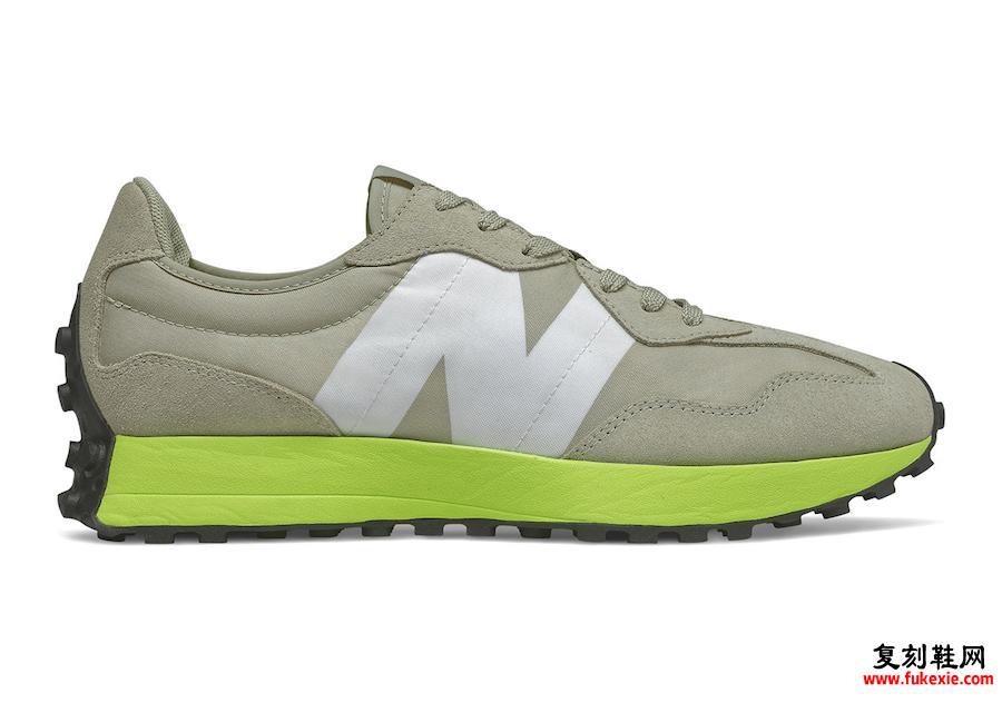 New Balance 327灰色霓虹绿发布日期信息