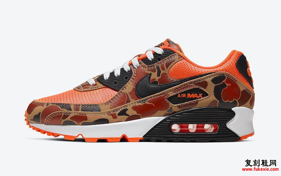 Nike Air Max 90 Orange Camo CW4039-800发售日期