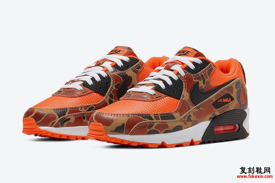 Nike Air Max 90 Orange Camo CW4039-800发售日期