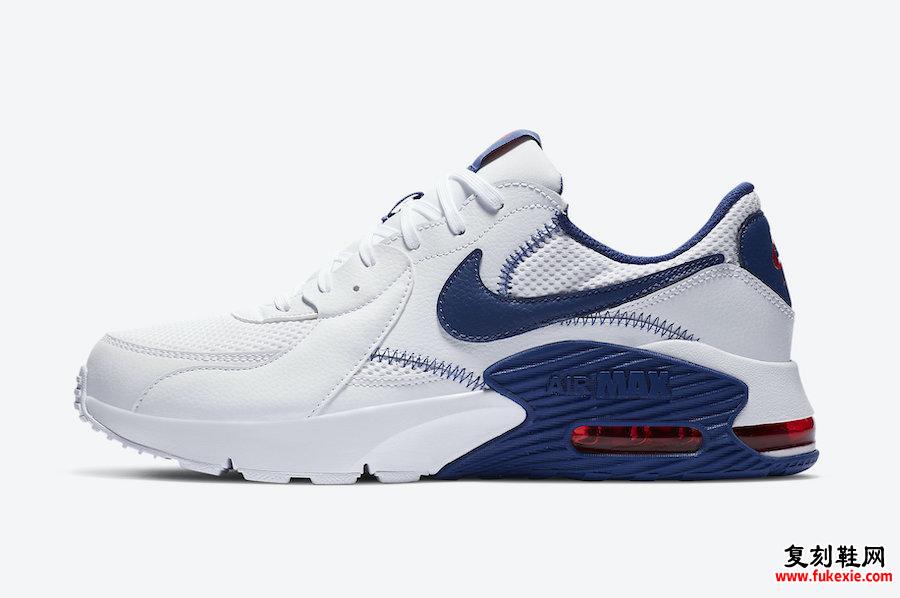 Nike Air Max Excee White Navy Blue Red CZ9168-100发售日期