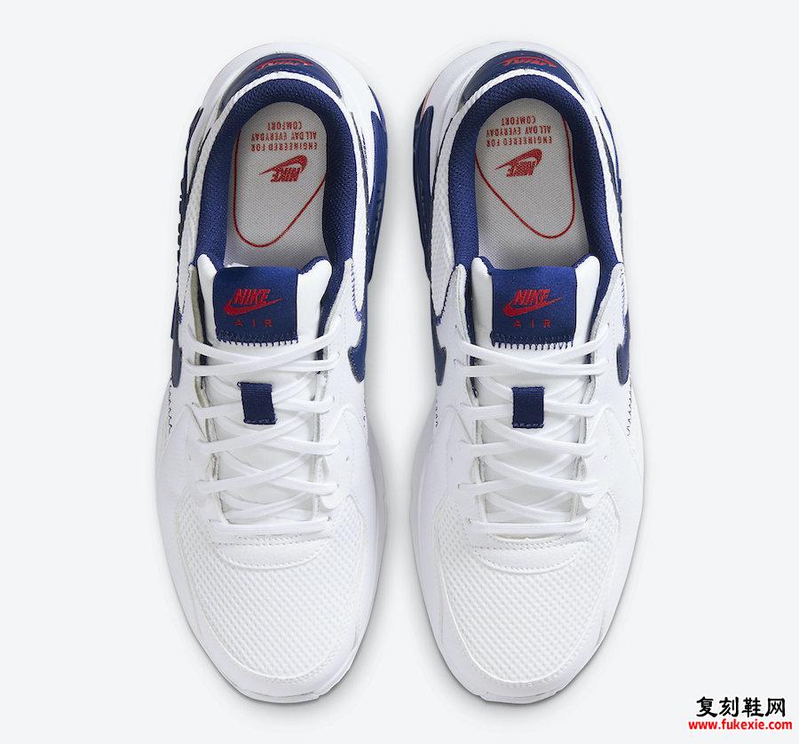 Nike Air Max Excee White Navy Blue Red CZ9168-100发售日期