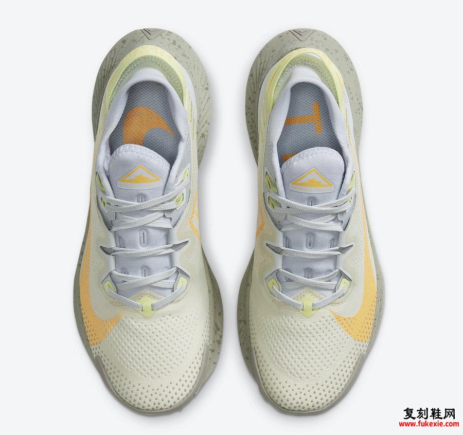 Nike Pegasus Trail 2 Pure Platinum化石Limelight激光橙CK4309-001发售日期