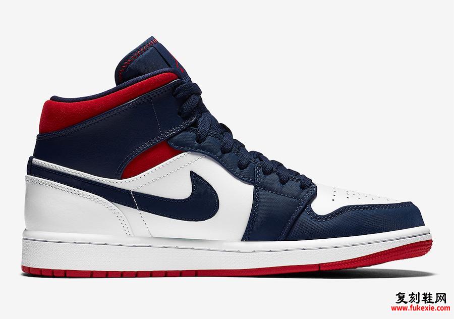 Air Jordan 1 Mid SE USA 852542-104发售日期