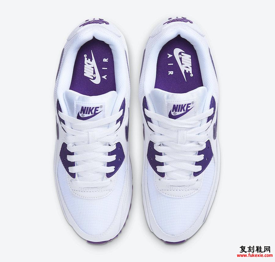 Nike Air Max 90 White Court Purple CT1028-100发售日期