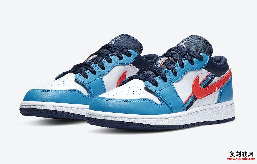 Air Jordan 1 Low White Blue Crimson CV4892-100发售日期