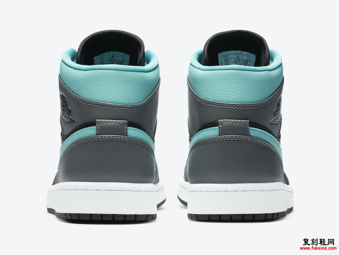 Air Jordan 1 Mid Black Grey Aqua Blue 554724-063发售日期信息