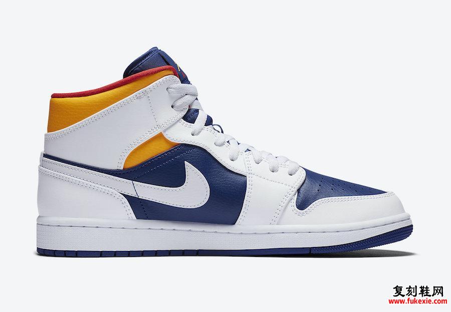 Air Jordan 1 Mid Royal Blue Laser Orange 554724-131发售日期