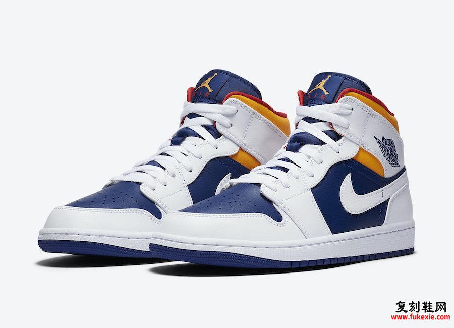 Air Jordan 1 Mid Royal Blue Laser Orange 554724-131发售日期