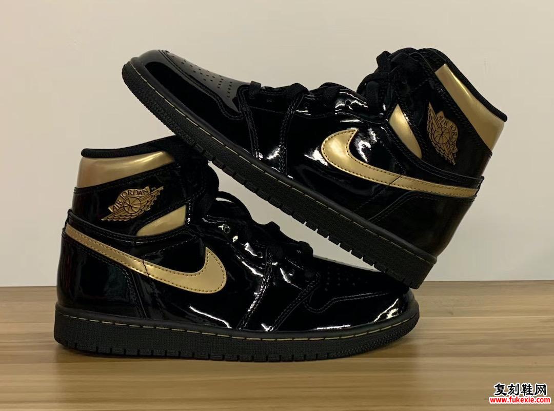 Air Jordan 1 Patent Leather Black Gold 555088-032发售日期价格