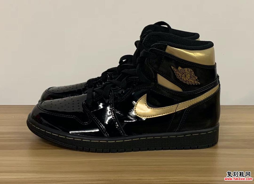 Air Jordan 1 Patent Leather Black Gold 555088-032发售日期价格