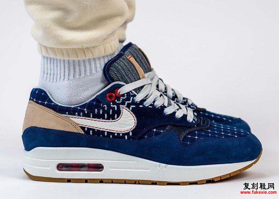 DENHAM x Nike Air Max 1 CW7603-400在脚上