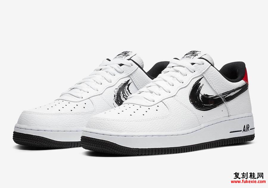 Nike Air Force 1 Low Brushstroke Swoosh White DA4657-100发售日期