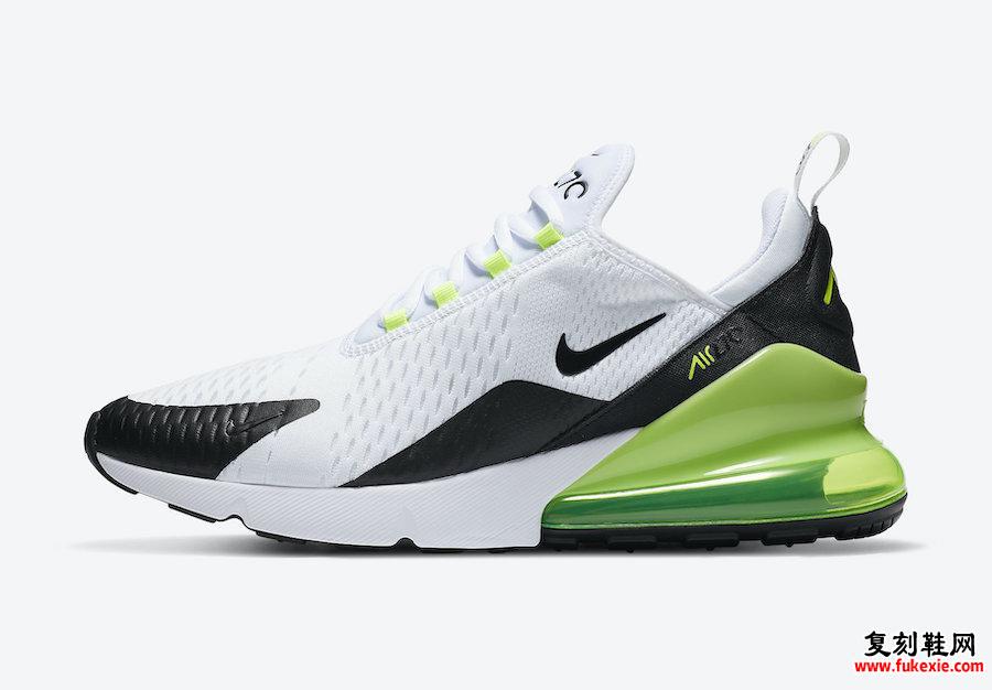 Nike Air Max 270 White Black Volt DC0957-100发售日期