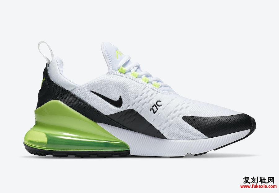 Nike Air Max 270 White Black Volt DC0957-100发售日期