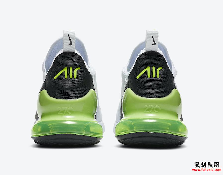 Nike Air Max 270 White Black Volt DC0957-100发售日期