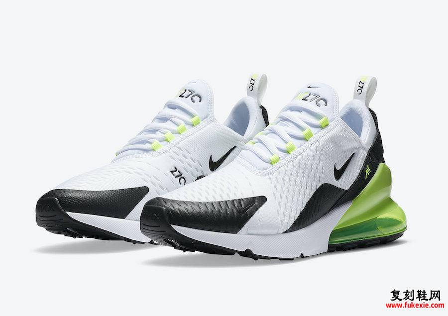 Nike Air Max 270 White Black Volt DC0957-100发售日期