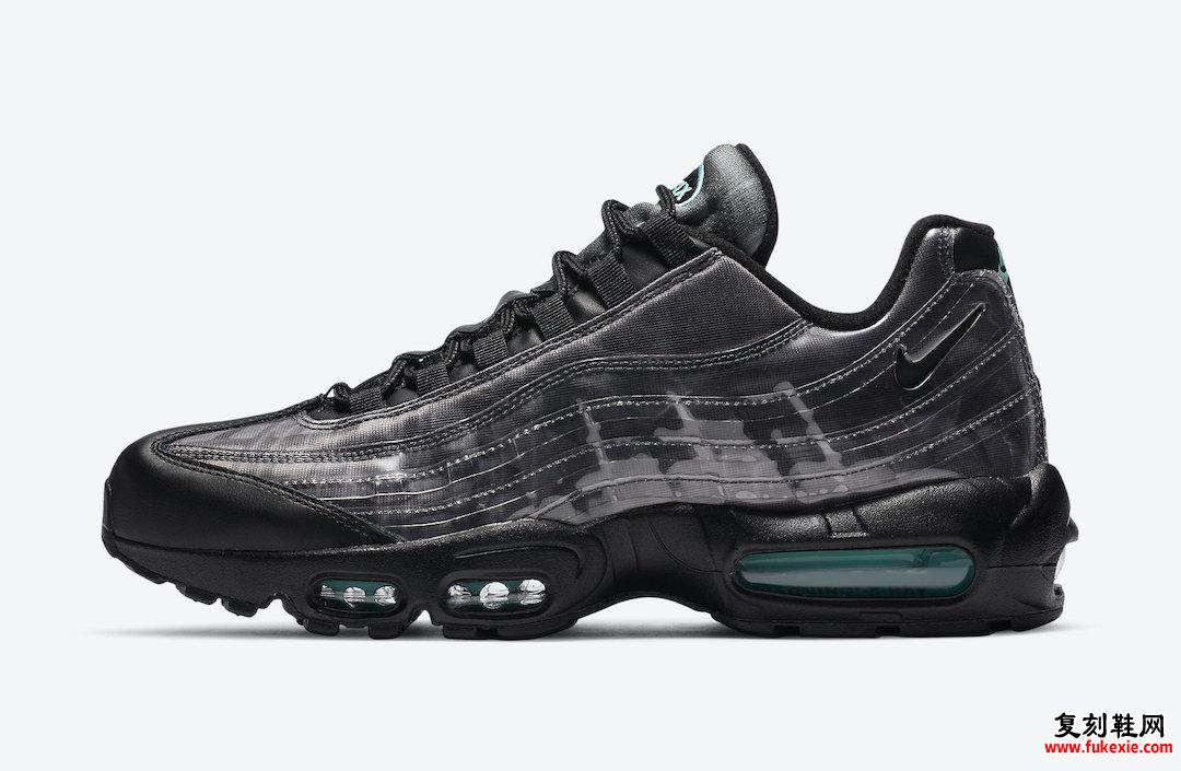 Nike Air Max 95 Black Aurora Green Smoke Gray DA7735-001发售日期