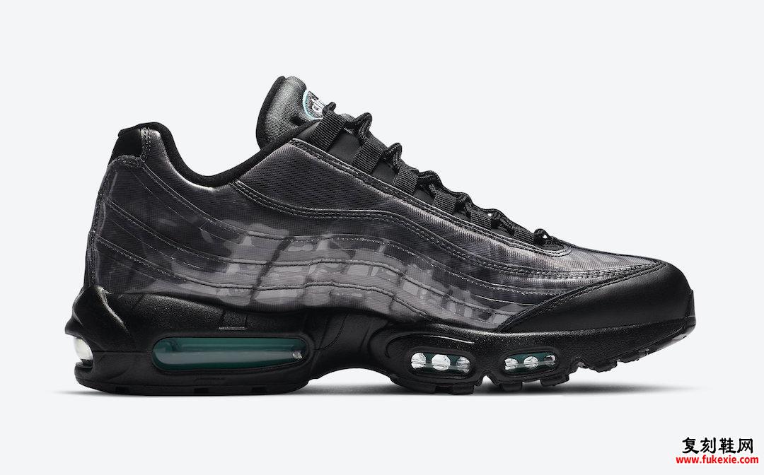 Nike Air Max 95 Black Aurora Green Smoke Gray DA7735-001发售日期